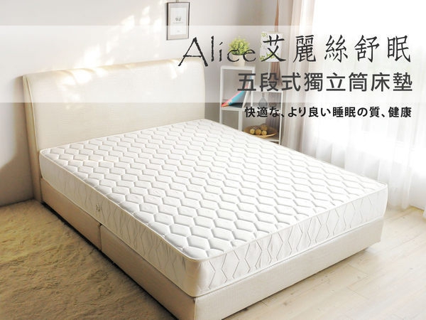 Alice艾麗絲舒眠五段式獨立筒床墊-單人3.5尺(軟硬適中) Alice艾麗絲舒眠五段式獨立筒床墊-單人3.5尺(軟硬適中)