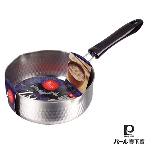 日本【Pearl Life享下廚】不鏽鋼槌目行平鍋18cm 日本【Pearl Life享下廚】不鏽鋼槌目行平鍋18cm
