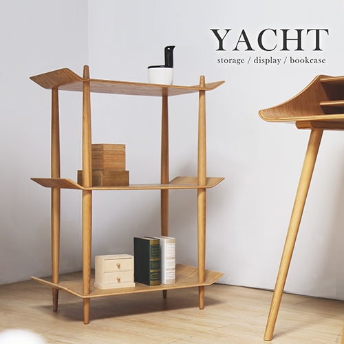 自然木作 Yacht帆船造型2尺書架陳列架 自然木作 Yacht帆船造型2尺書架陳列架