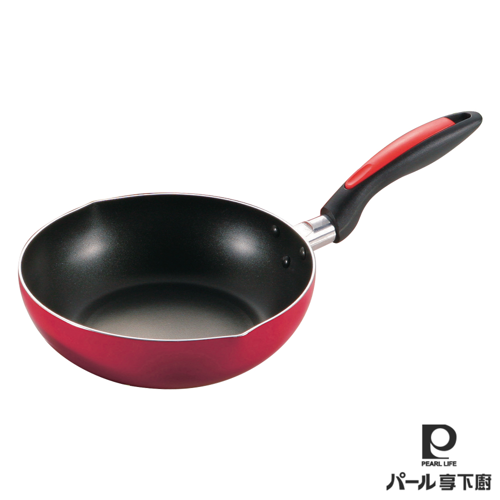 日本【Pearl Life享下廚】VIVID不沾深型平底鍋24cm-2色 日本【Pearl Life享下廚】VIVID不沾深型平底鍋24cm-2色