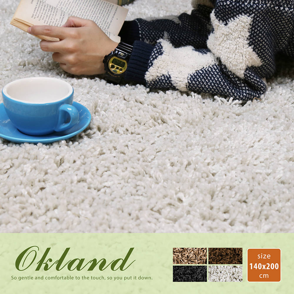 Okland 奧克蘭素色簡約長毛地毯(140*200公分) Okland 奧克蘭素色簡約長毛地毯(140*200公分)
