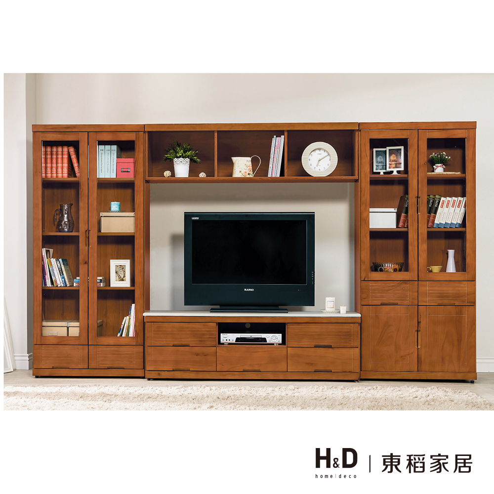 凱西柚木色10.3尺石面電視牆 凱西柚木色10.3尺石面電視牆