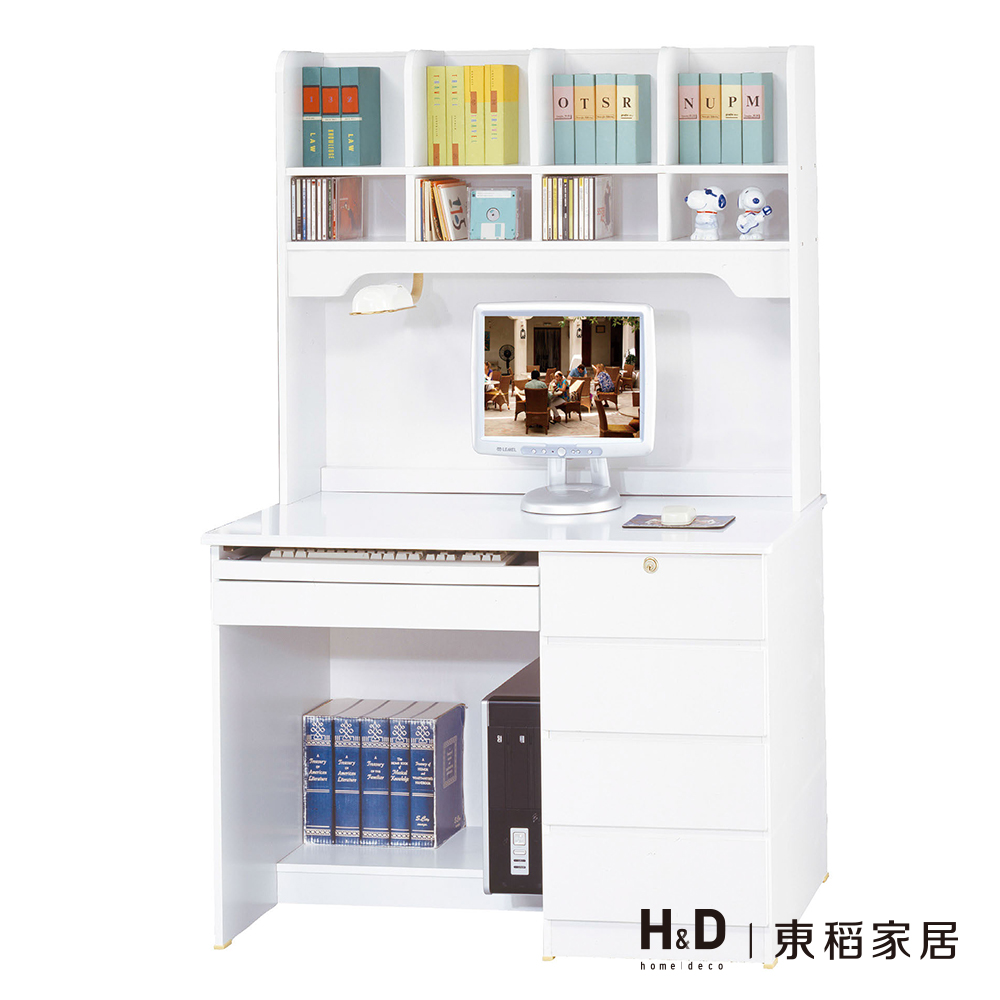 資訊3.5尺白色電腦桌(整組) 資訊3.5尺白色電腦桌(整組)