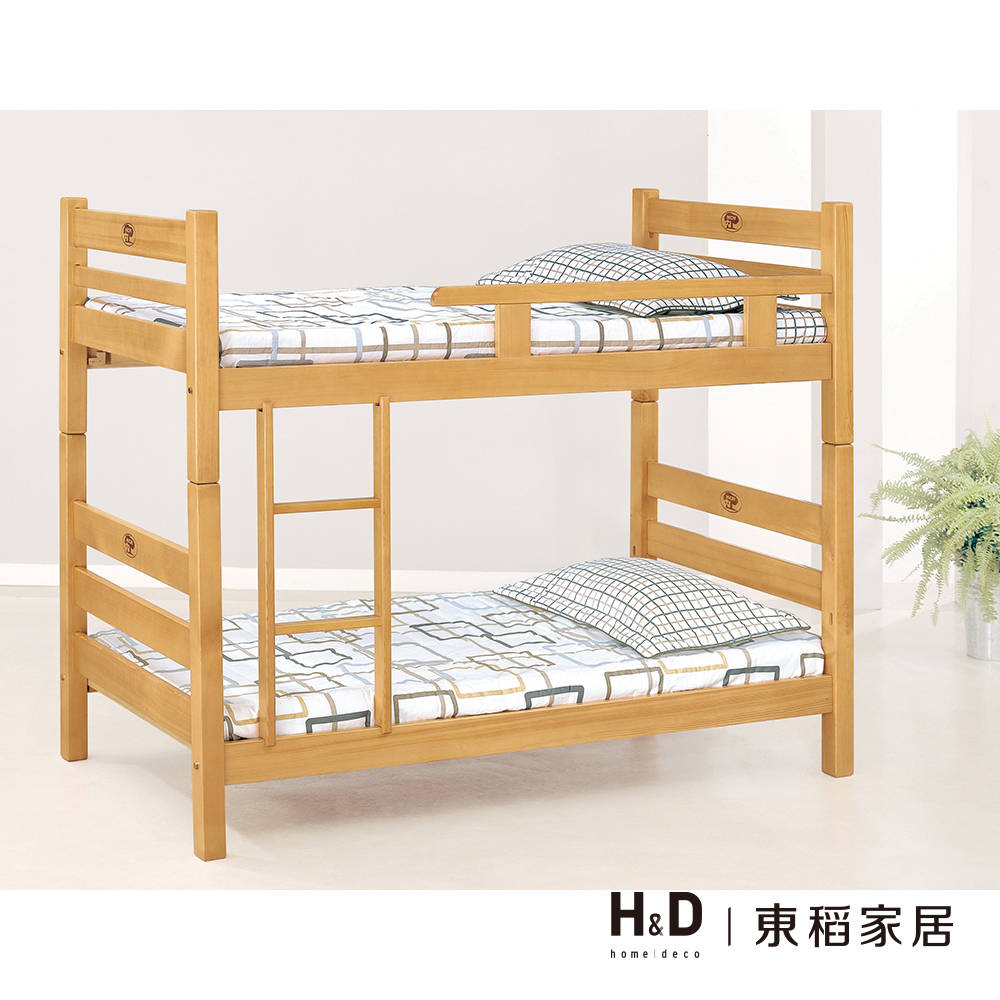 3尺檜木色單欄雙層床 3尺檜木色單欄雙層床