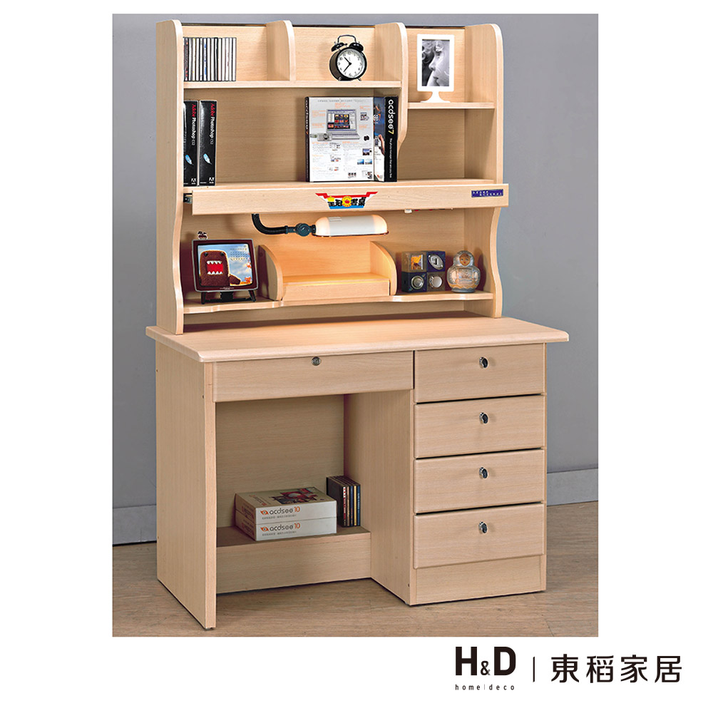 白橡3.5尺四抽書桌(全組) 白橡3.5尺四抽書桌(全組)