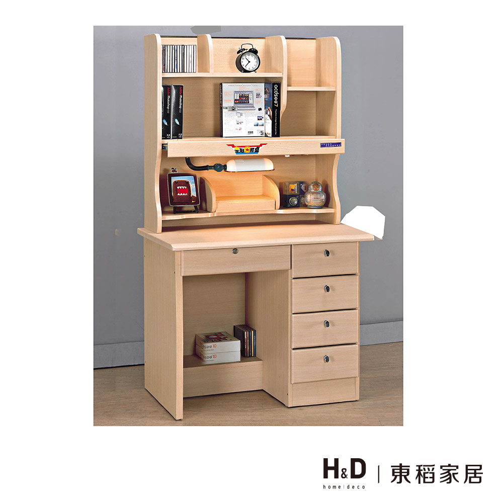 白橡3尺四抽書桌(全組) 白橡3尺四抽書桌(全組)