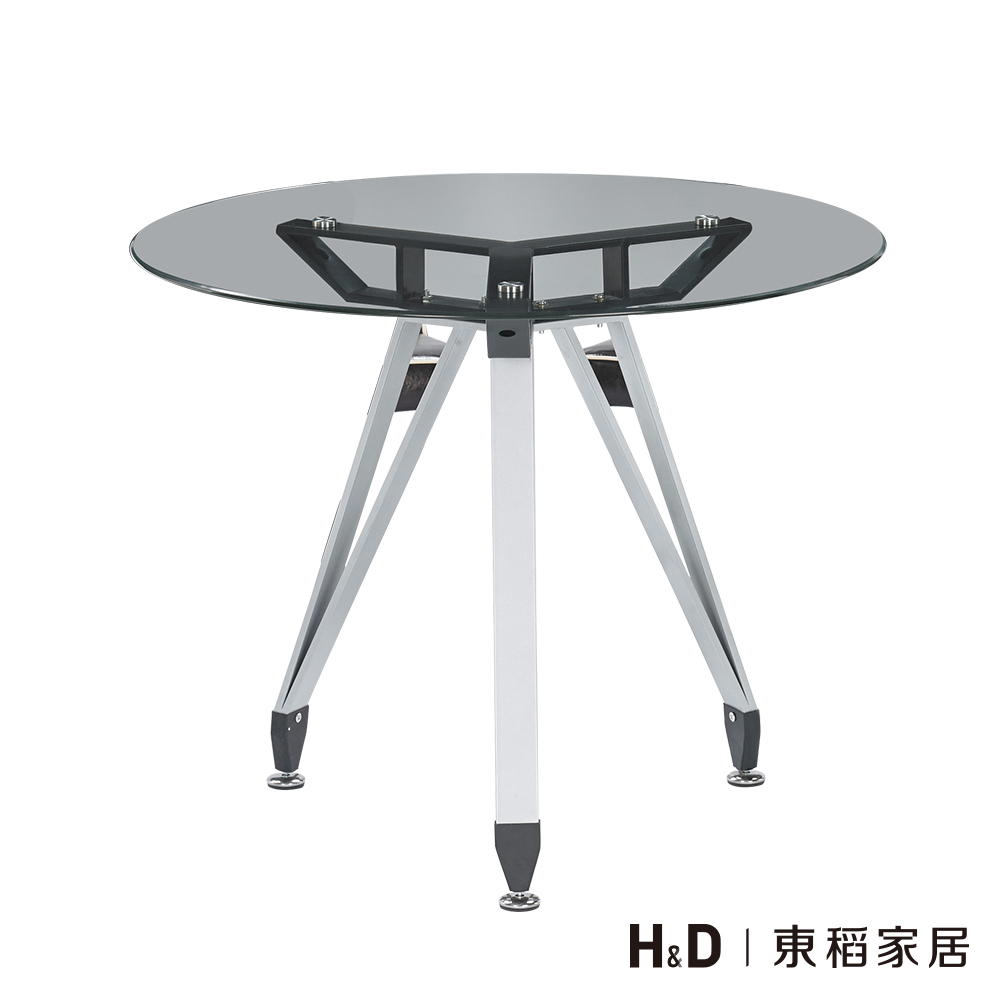 玻璃3尺造型圓桌餐桌 玻璃3尺造型圓桌餐桌
