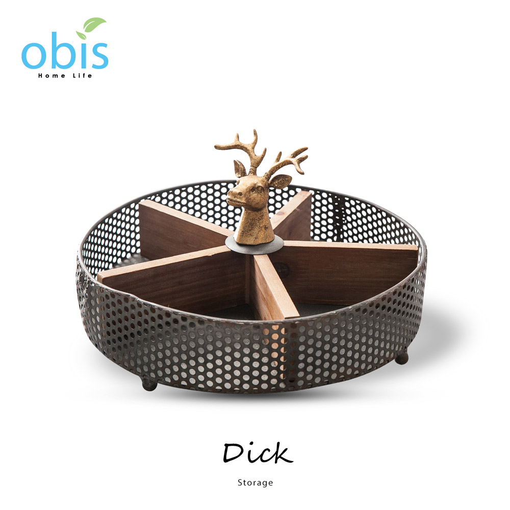 Dick鹿頭圓形復古風收納架/預購 Dick鹿頭圓形復古風收納架/預購