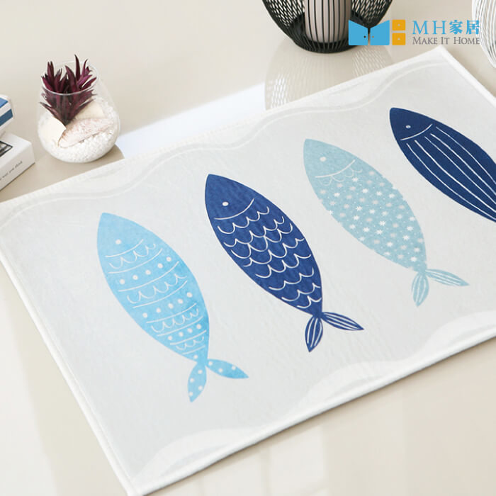 DTP防滑地墊50x70 (象形魚) DTP防滑地墊50x70 (象形魚)