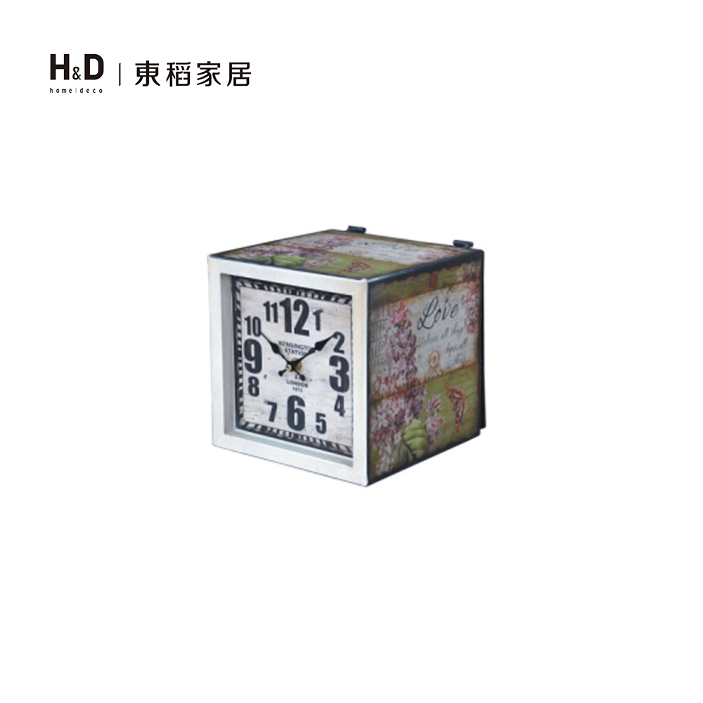 鐵藝骰子形桌鐘 鐵藝骰子形桌鐘