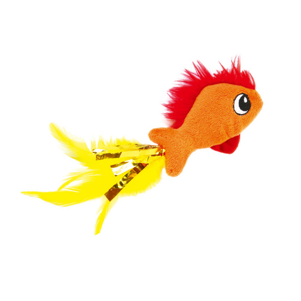 羽毛熱帶魚-貓草玩具 羽毛熱帶魚-貓草玩具