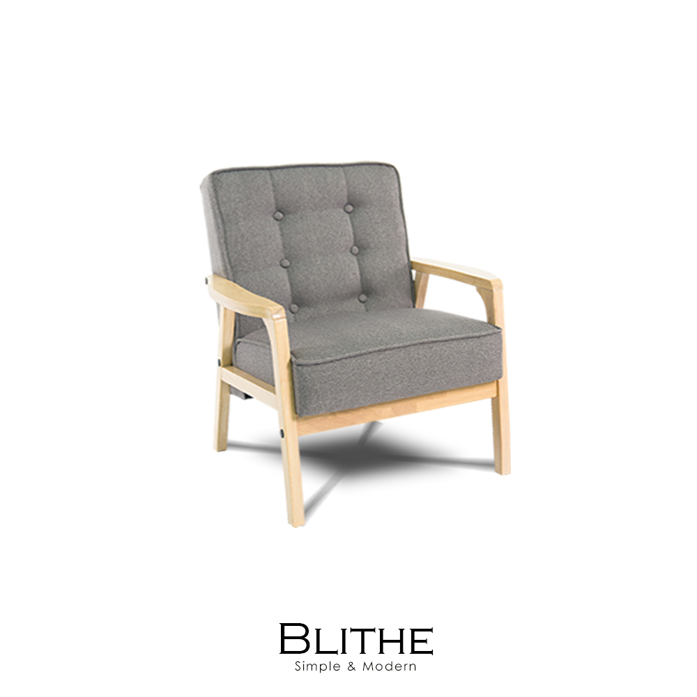 Blithe單人灰岩立方布沙發 Blithe單人灰岩立方布沙發