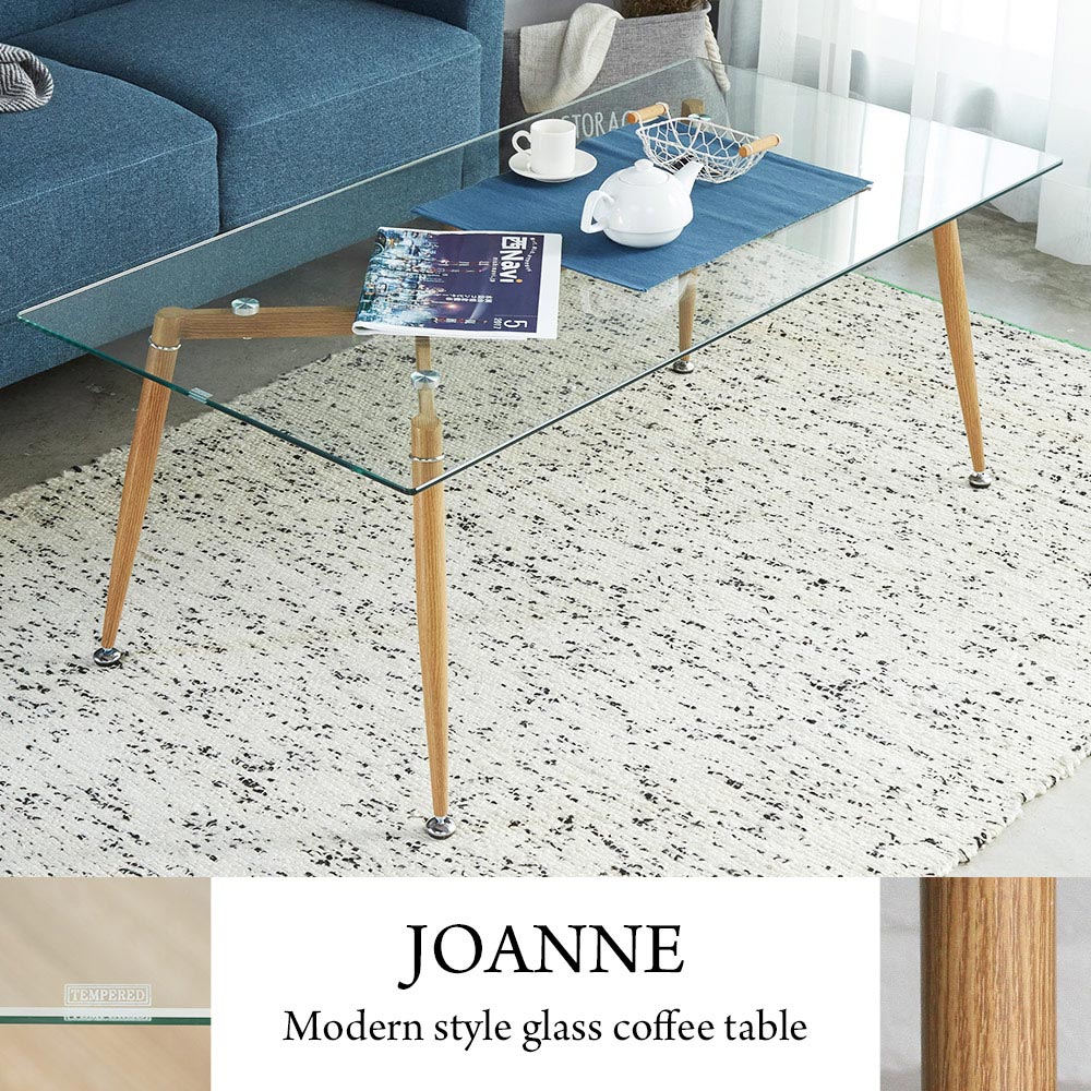 喬安現代風簡約4尺玻璃茶几/Joanne 喬安現代風簡約4尺玻璃茶几/Joanne