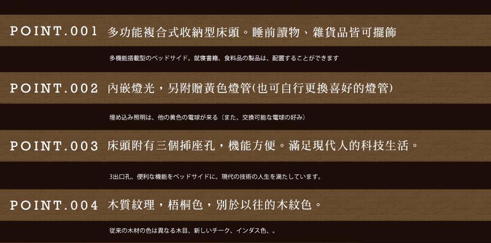 單人床組 DIGNITAS狄尼塔斯3.5尺單人房間組/4件式(床頭 底 墊 床櫃)/H&D 東稻家居