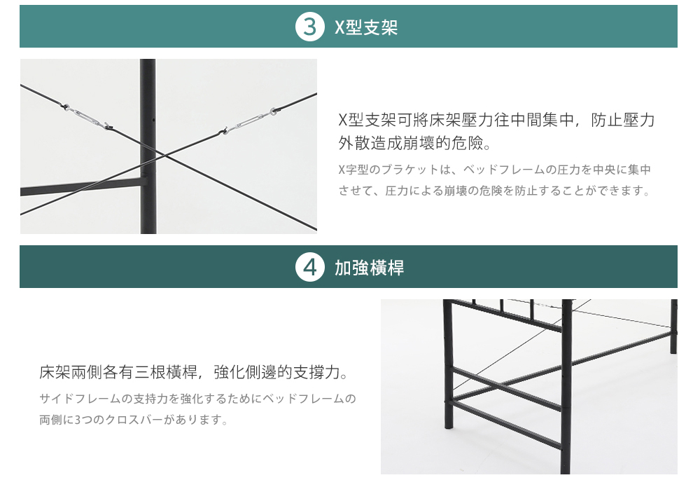 單人雙層床 伯奈爾系列工業風單人雙層鐵床架/高腳床(DIY組裝) / H&D東稻家居