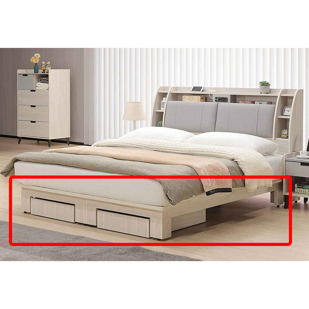 [【床組】5折起，再享滿3000減200（無限累折）]床底6尺(含2抽屜)(TJS1-08034)