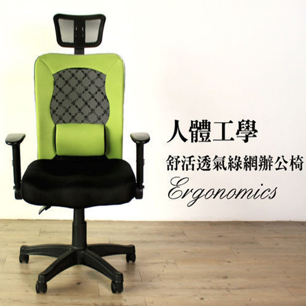 Ergonomics人體工學舒適透氣綠網電腦椅 Ergonomics人體工學舒適透氣綠網電腦椅