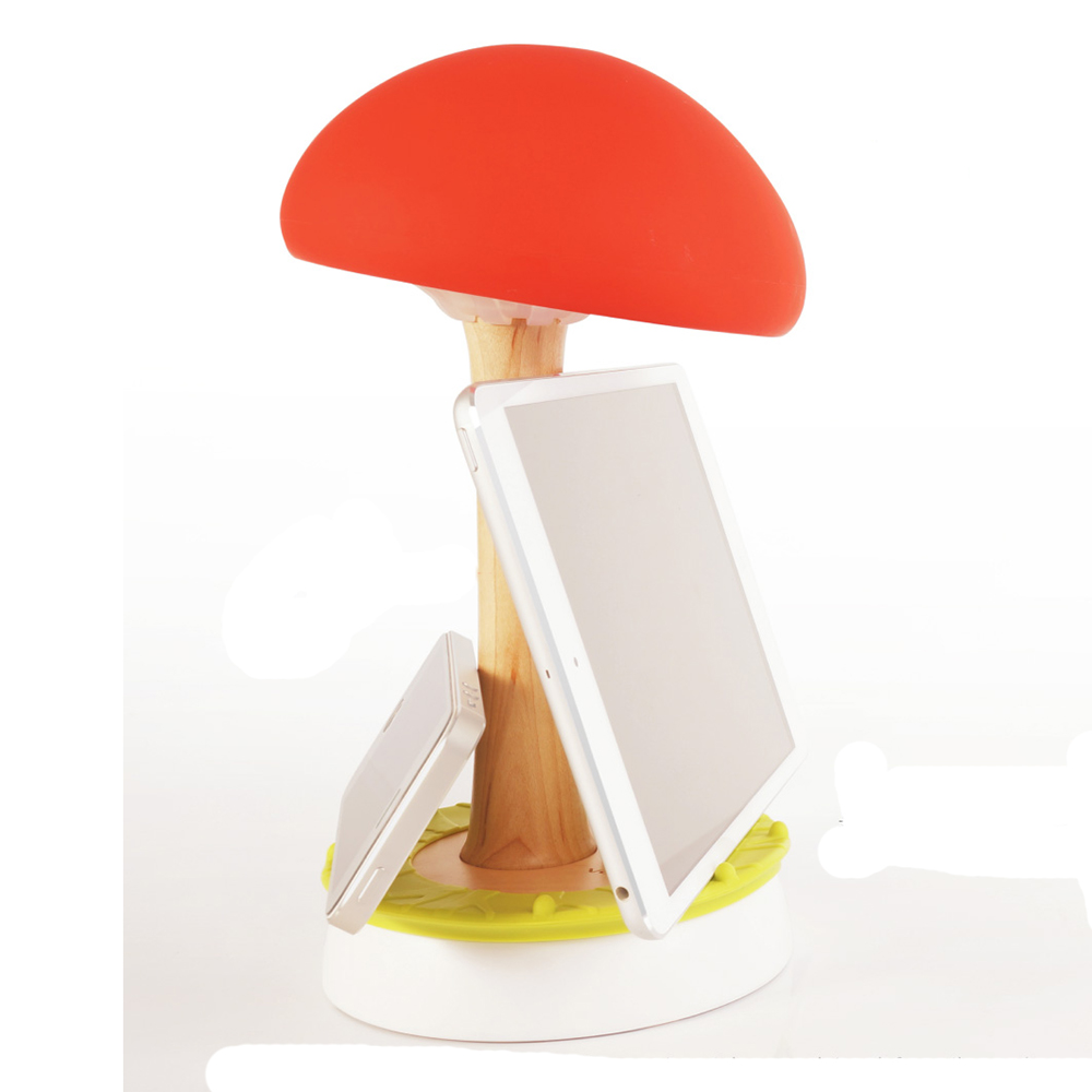 Mushroom蘑菇USB充電座桌燈-紅色【Vacii】 Mushroom蘑菇USB充電座桌燈-紅色【Vacii】