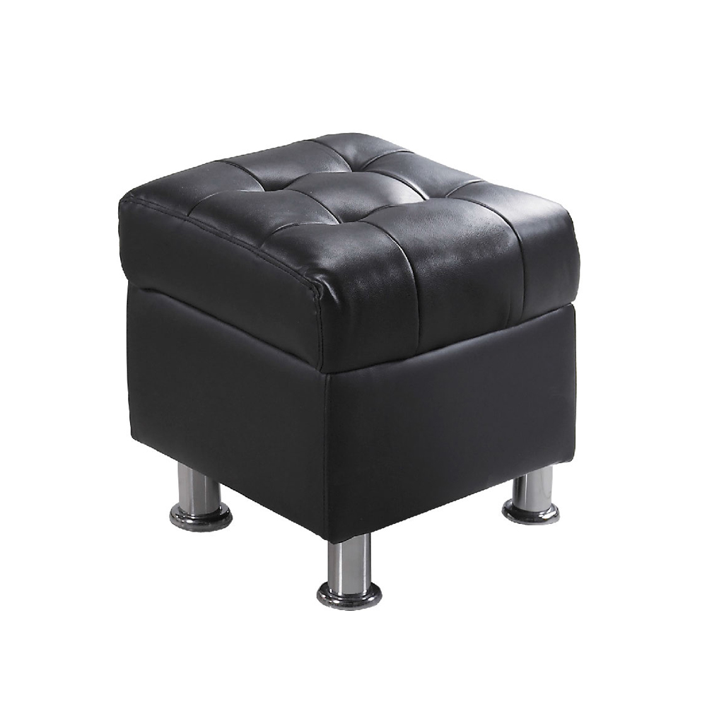 库伦40深咖啡皮沙发椅凳