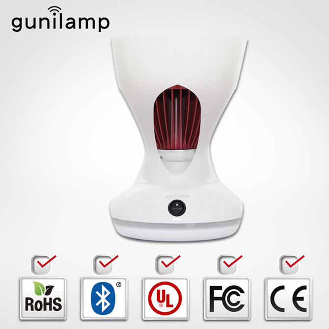 Freedom自由之心LED藍芽情境燈座(白/紅)/Gunilamp Freedom自由之心LED藍芽情境燈座(白/紅)/Gunilamp