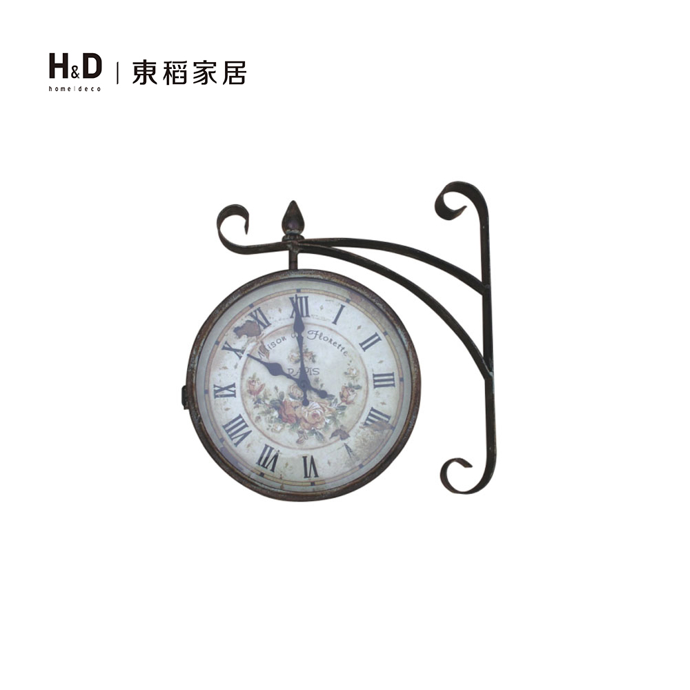 鐵銹雙面壁鐘 鐵銹雙面壁鐘