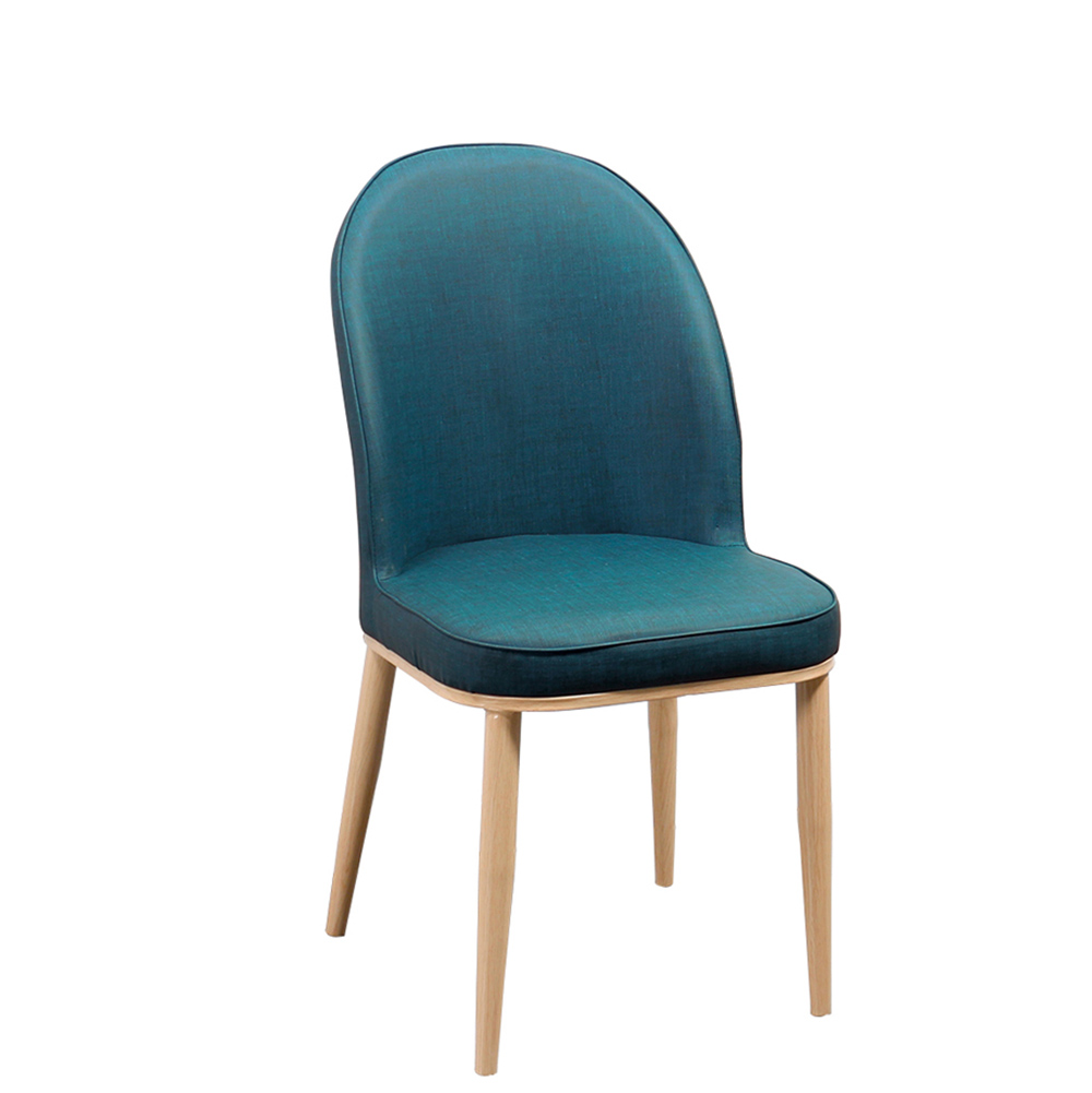 清松藍色皮餐椅