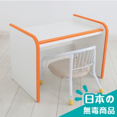 小木偶兒童書桌/橘白-DIY自行組裝/送1樓