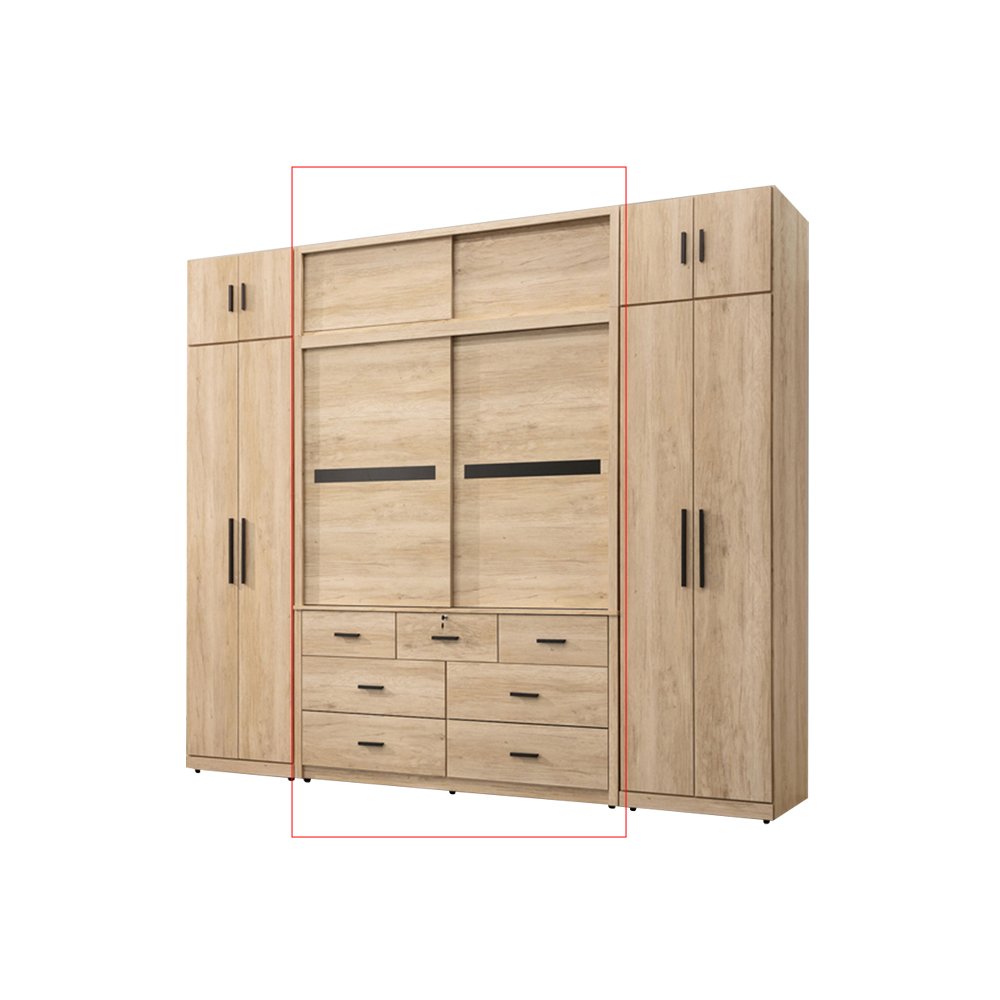 茉娜5x8尺推門衣櫃